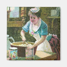 Pasta de mezcla de la mujer del Victorian en cuenc Imán De Nevera
