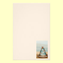 Pastel de bodas elegante de Shell del mar papeleria