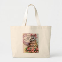 Pastel de bodas feliz de los pares bolsas