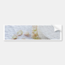 Pastel de bodas hermoso etiqueta de parachoque