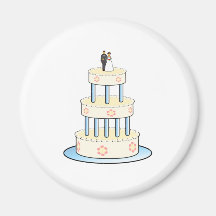 Pastel de bodas imanes  
