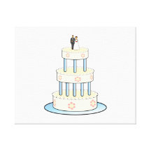 Pastel de bodas impresión en lona estirada