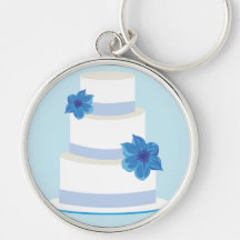 Pastel de bodas llavero personalizado