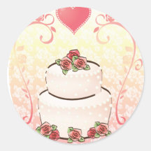 Pastel de bodas pegatina