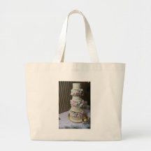 Pastel de bodas rosado bolsa de mano