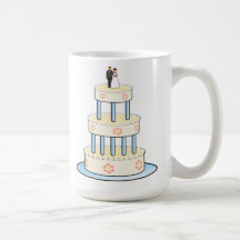 Pastel de bodas taza
