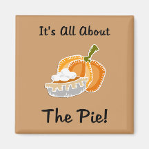 Pastel de calabaza imán de frigorifico