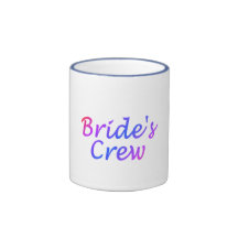 Pastel del equipo de las novias tazas de café