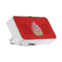 Pasteles un Doodle de Polkadots Laptop Altavoz