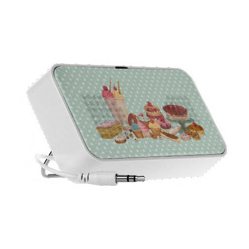 Pasteles un Doodle de Polkadots Mp3 Altavoces