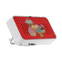 Pasteles un Doodle de Polkadots Mp3 Altavoces