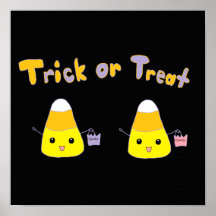 Pastillas de caramelo del truco o de la invitación poster