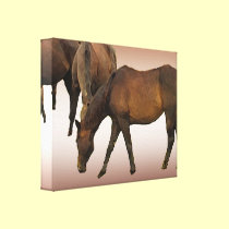 Pasto de caballos impresiones de lienzo