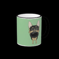 Pastor alemán - nariz grande y extremo tazas