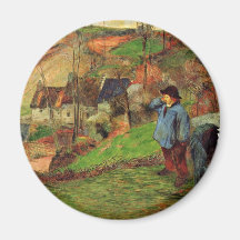 Pastor bretón de Gauguin Paul (la mejor calidad) Imanes