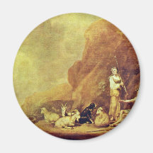 Pastor y Shepherdess jovenes del alfarero Pieter S Imán De Frigorifico