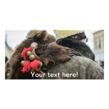 Pata de oso tarjeta fotografica personalizada