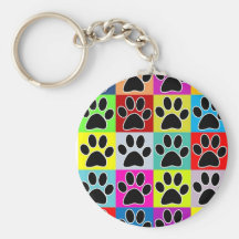 pata del perro coloreada llaveros personalizados