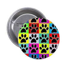 pata del perro coloreada pin