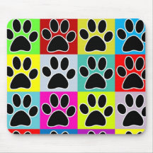 pata del perro coloreada tapete de ratón