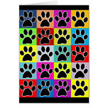 pata del perro coloreada tarjetas