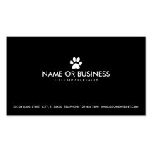 pata simple del mascota plantillas de tarjetas de visita