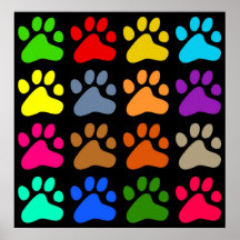 Patas coloridas impresiones