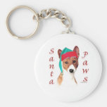 Patas de Basenji Santa Llavero Personalizado