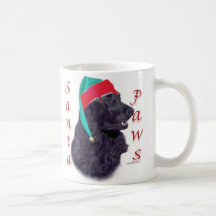 Patas de cocker spaniel del inglés (negro) Santa Tazas