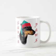 Patas de Manchester Terrier Santa Tazas De Café