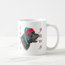 Patas de Santa del labrador retriever (negro) Taza