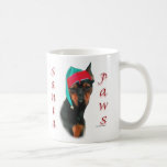 Patas de Santa del Pinscher miniatura Taza De Café