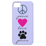 Patas del amor de la paz iPhone 5 Case-Mate cobertura
