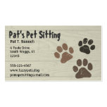 Patas del mascota tarjetas de negocios