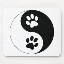 Patas del perro de Yin Yang Alfombrilla De Raton