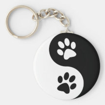 Patas del perro de Yin Yang Llavero