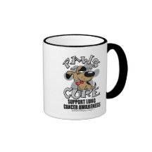 Patas para el cáncer de pulmón del perro de la cur tazas de café