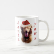 Patas tocantes de Santa del perro perdiguero del p Taza De Café