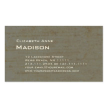 Pátina de papel antigua verde gris elegante tarjetas de visita