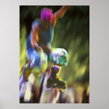 Patinador de salto del rodillo - poster