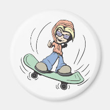 ¡Patinador!  ¡Personalizable! Iman