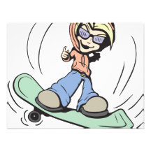 ¡Patinador!  ¡Personalizable! Invitación