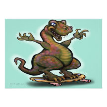 Patinador Saurus Rex Invitacion Personalizada