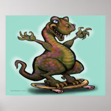 Patinador Saurus Rex Poster