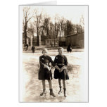 Patinaje de hielo de 1925 novias felicitacion 
