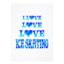 Patinaje de hielo del amor del amor invitación