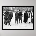 Patinaje de hielo en el parque del smoking, NY 192 Poster