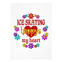 Patinaje de hielo feliz invitacion personal 