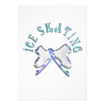 Patinaje de hielo invitacion personalizada