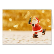 Patinaje de Tarjeta-Santa Claus del saludo